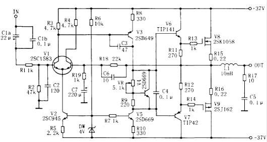 場(chǎng)效應(yīng)管功放電路-場(chǎng)效應(yīng)管功放自制電路圖工作原理詳解-KIA MOS管