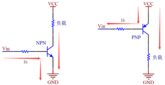 pnp和npn開關(guān)電路