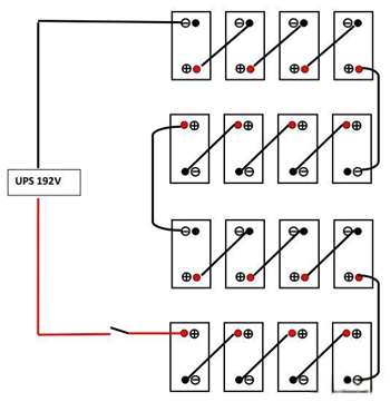 不間斷電源電池接線